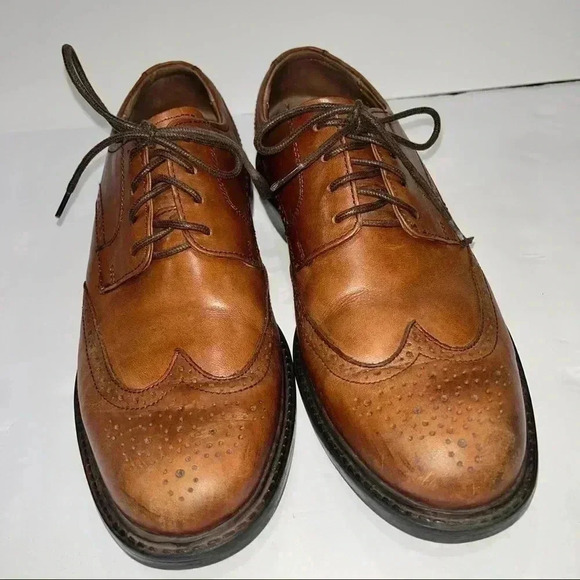 Johnston and Murphy Mens Brown Wingtip 👞 shoes - Picture 6 of 10